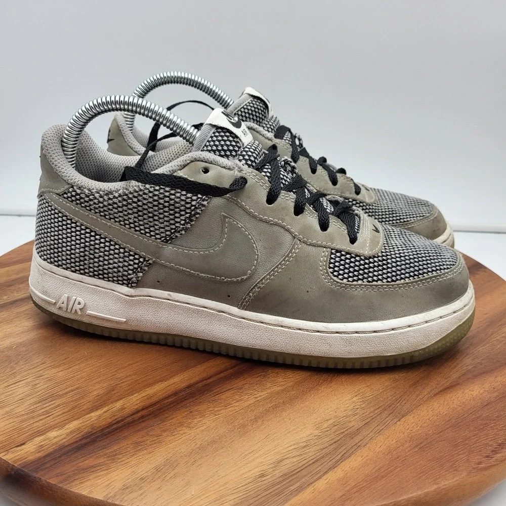 Nike Air Force 1 Premium Shoes Boys 6.5Y (GS) Cool Grey Gray 748981-005 Sneakers